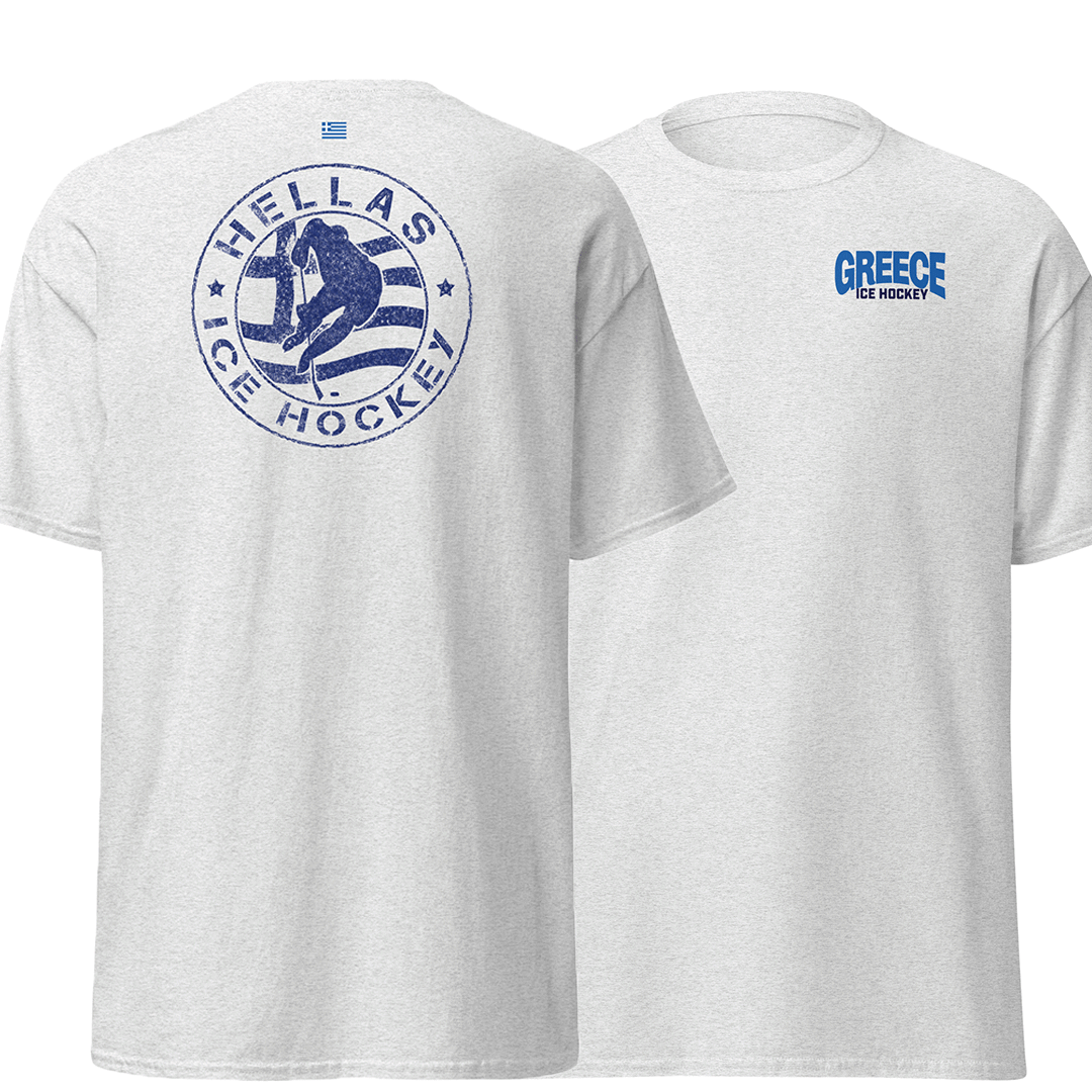 Greece Ice Hockey Stamp - Unisex tee