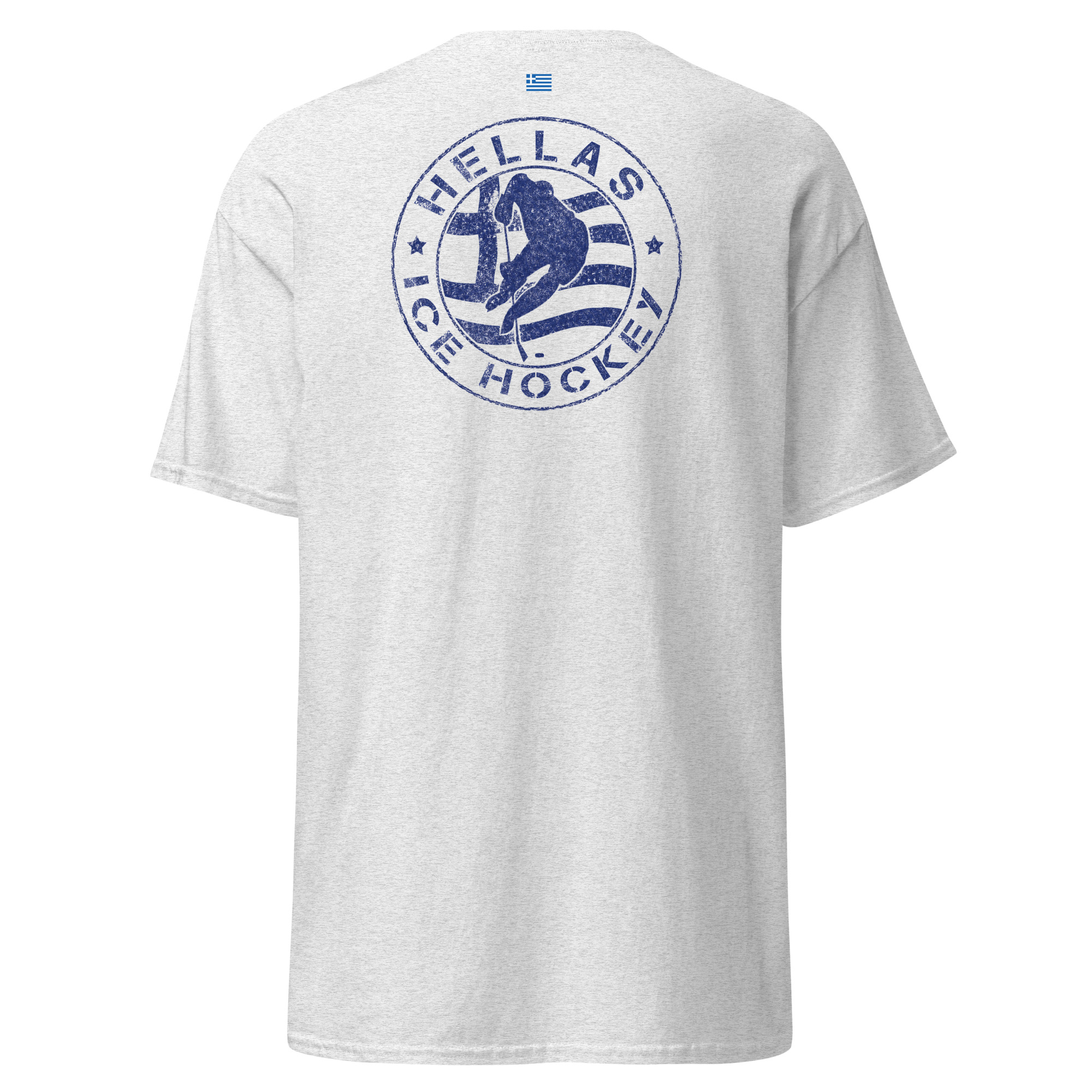 Greece Ice Hockey Stamp - Unisex tee - Image 2