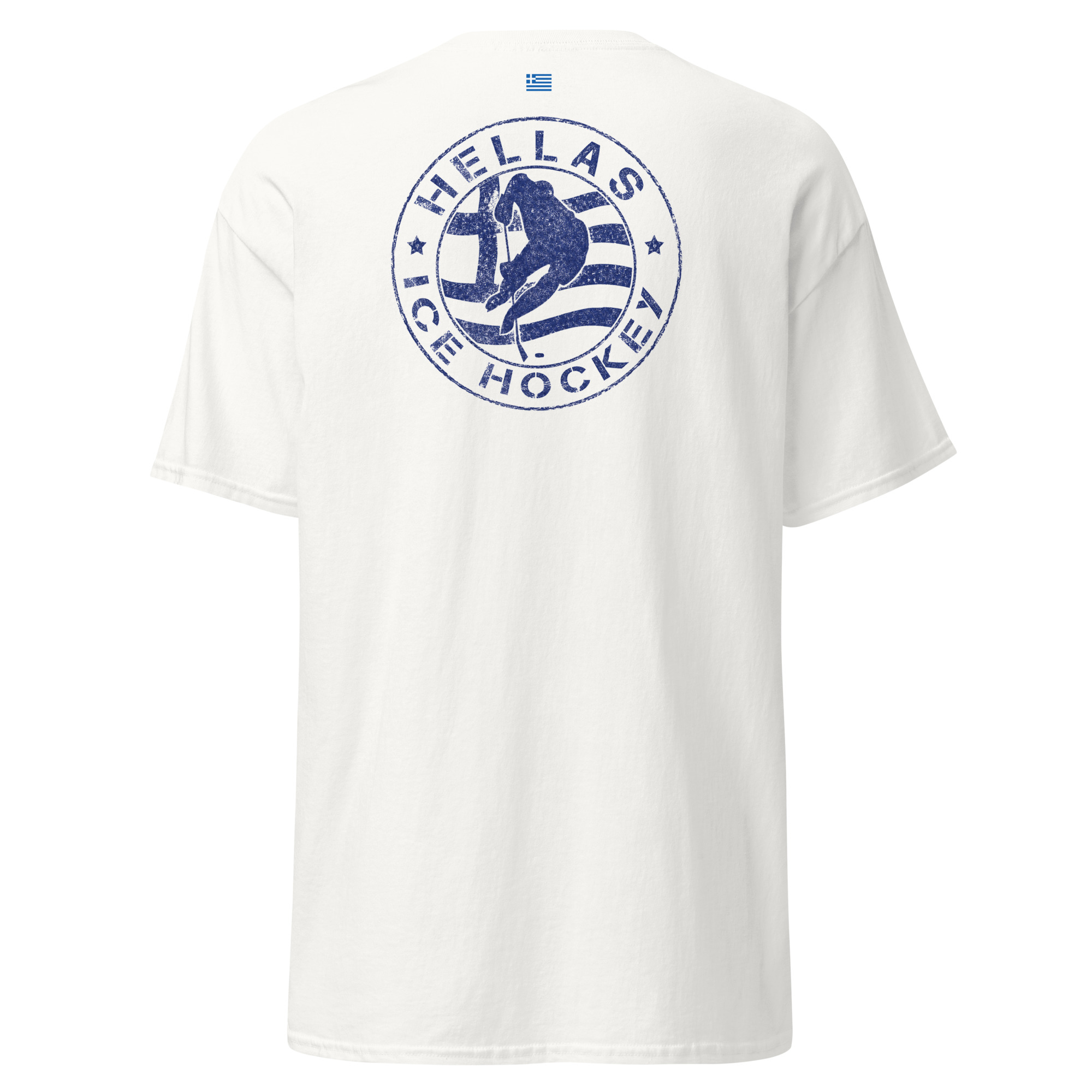 Greece Ice Hockey Stamp - Unisex tee - Image 4