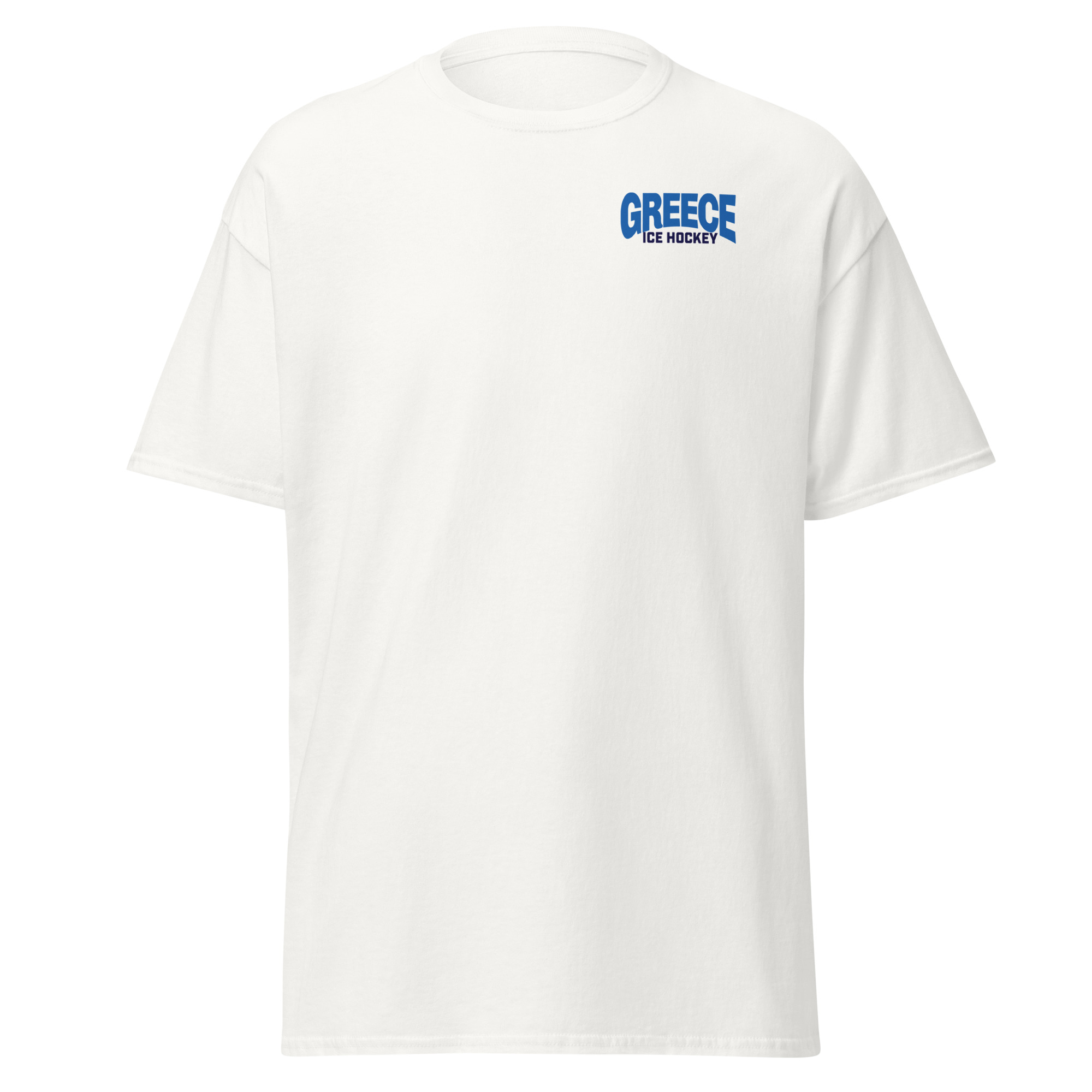 Greece Ice Hockey Stamp - Unisex tee - Image 5