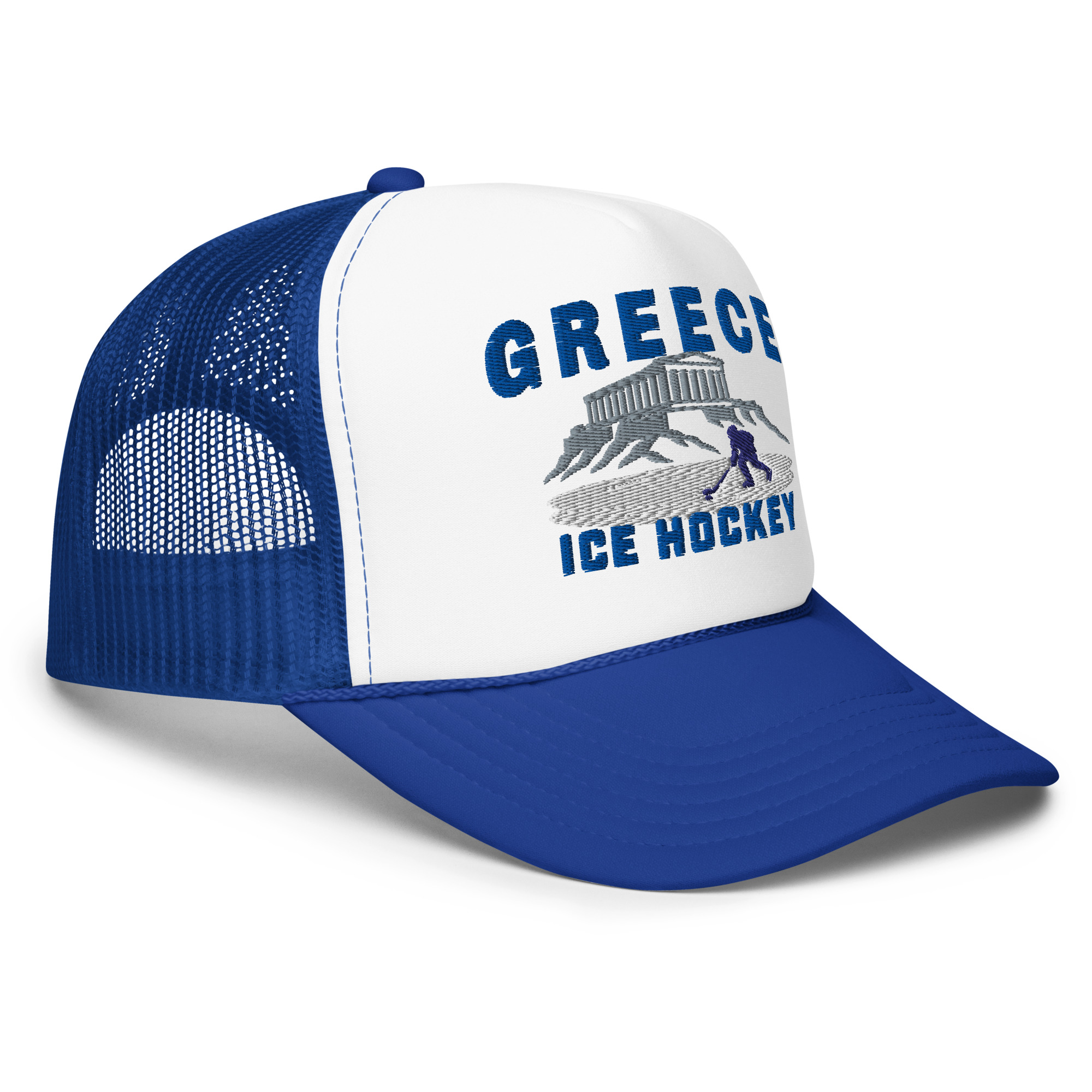 Greece Ice Hockey Acropolis - trucker hat - Image 3